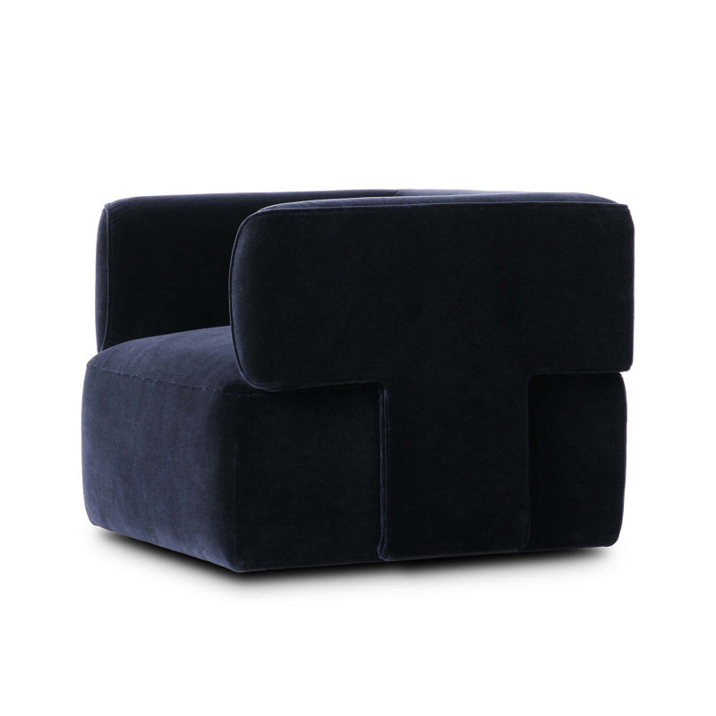 Pacey Swivel Chair-Dulane Mahogany, Monte Navy