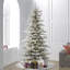 Flocked Slim Fir Artificial Christmas Tree-93173346