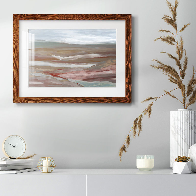 Valley Of Fall Framed On Paper Print, H 18 po x l 26 po x P 1,5 po, Érable