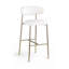 Tabouret de bar rembourré en cuir Lupita-840074834-840074846