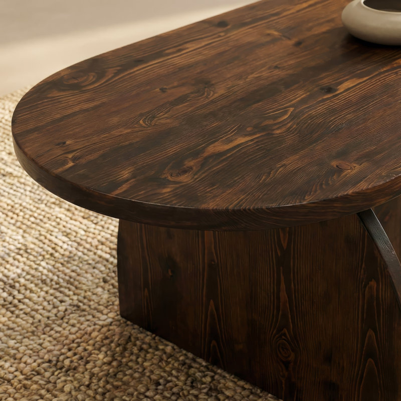 Japandi Coffee Table Solid Wood, Spruce