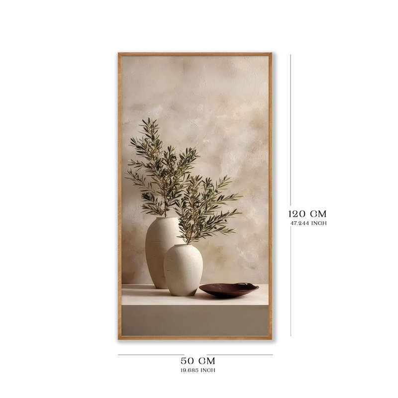 Élégante peinture encadrée décorative, 47,2 po x 19,7 po | Cadre 100% bois massif (épaisseur: 0,8 pouce) et œuvre d'art en panneau de fibres à densité moyenne 100% (épaisseur: 0,1 pouce) | Impression numérique époustouflante pour le salon, le bureau et la maison