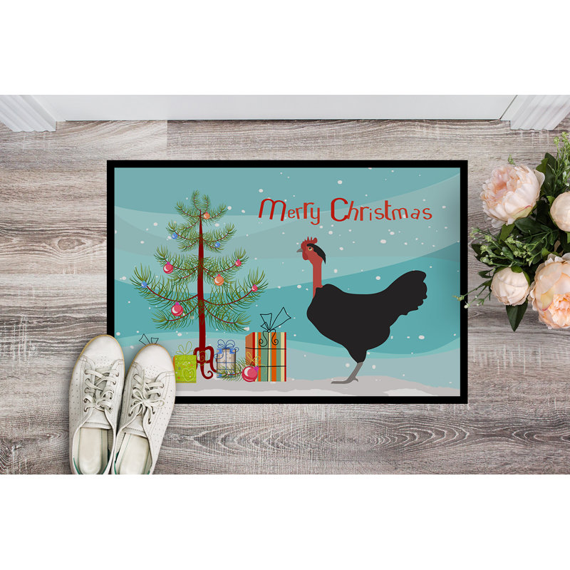 Non-Slip Christmas Outdoor Doormat, Rectangle 1'6" x 2'3"