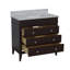 Meuble-lavabo simple 36 po avec comptoir en chocolat et comptoir en marbre de Carrare Whitman-521133454-521133449