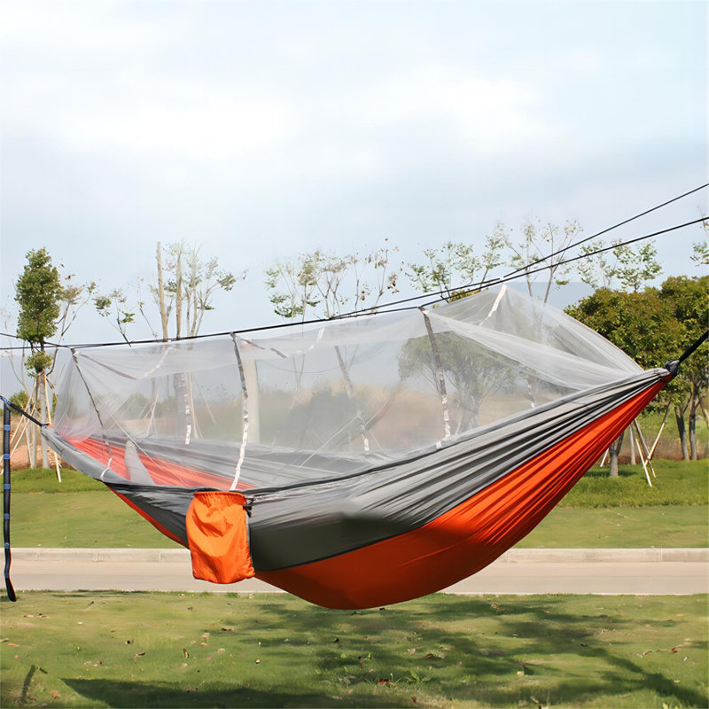 Hamac double Glenville, Orange / gris