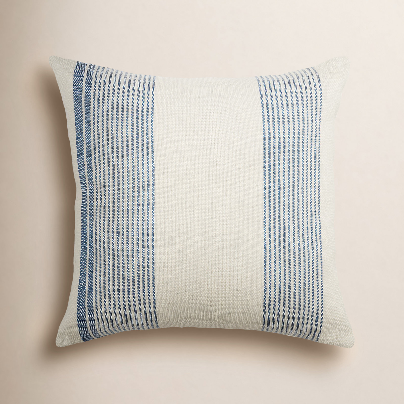 Sambuca Striped Indoor/Outdoor Throw Pillow, Blue/Ivory, Pillow Cover Only - No Insert