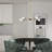 5 - Light Steel Dimmable Sputnik Sphere Chandelier-967752408