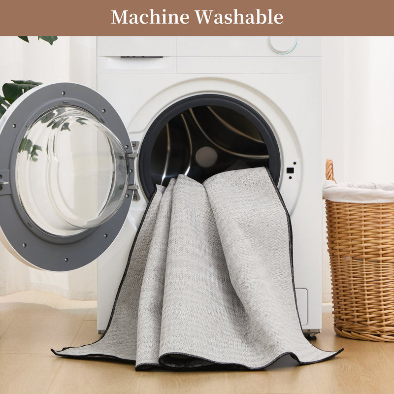 Washable Folding Area Rug - Floral Print, Non-Slip, Easy to Clean, Pet Friendly Carpet for Living Room & Bedroom - Home Decor