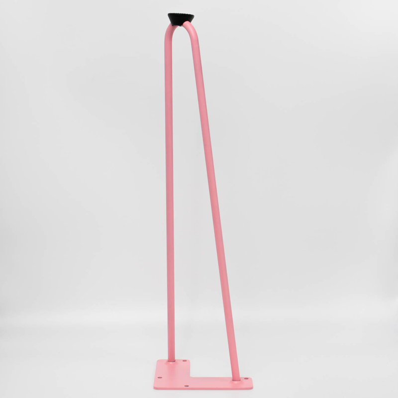 Mid Century Modern Hairpin Furniture Legs, 18" H, Blush (Pink)