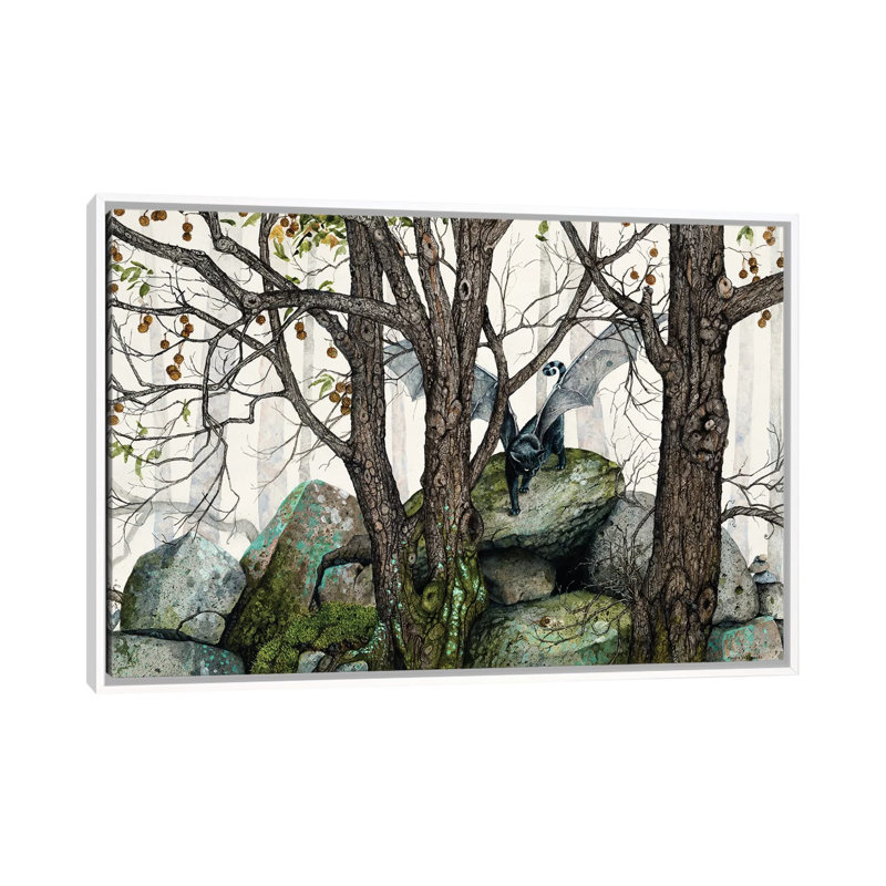 La nature par Maggie Vandewalle - Peinture, H 32 po x l 48 po x 1,5 po, Toile blanche encadrée, Pas de tapis