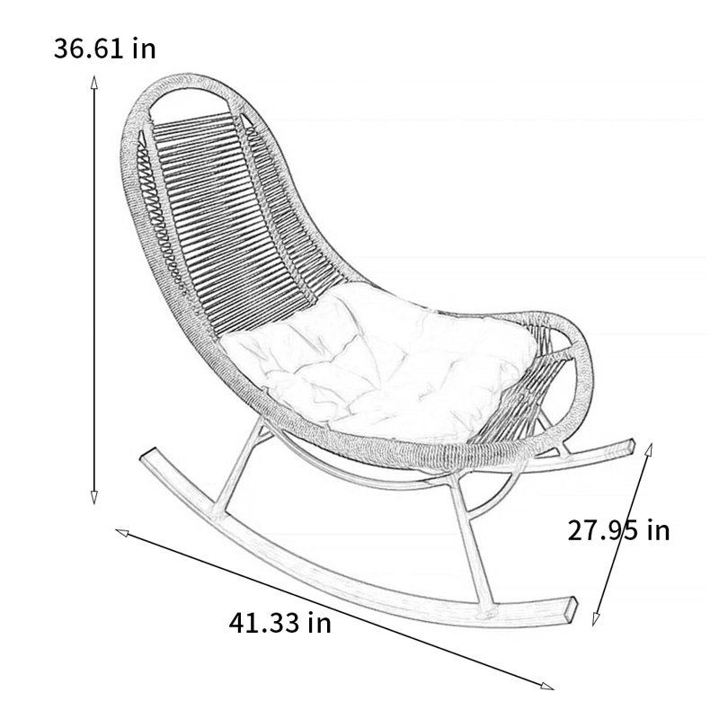 Chaise berçante en aluminium Exquise Leisure