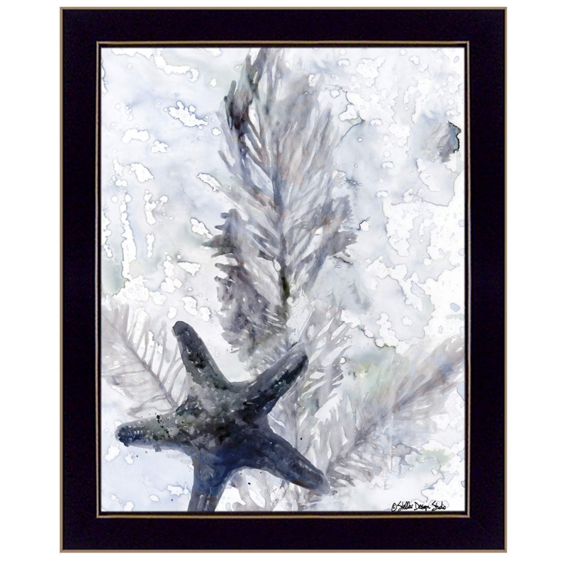 "Ocean Collection 4", impression encadrée, Noir, noir, noir, noir, H 20 po x l 14 po