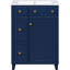 Meuble-lavabo de salle de bain 24 po - assemblage, armoire bleu teinté avec assemblage facile en céramique, beaucoup d'espace-121099991