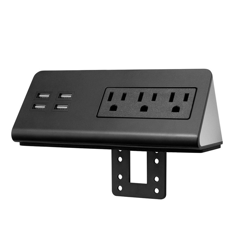 Prises de courant à fixation sur le bureau avec ports de charge USB