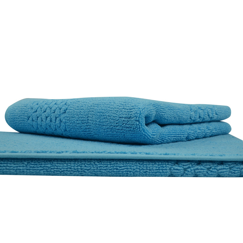 Depue Turkish Cotton Bath Rug, Aqua
