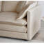 Repose-pieds en tissu chenille avec repose-pieds - compatible avec un canapé à deux / trois / quatre places, repose-pieds antidérapant pour canapé