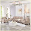 Canapé Canapé 2 places avec coussin de siège à ressorts, canapé rembourré en velours avec pieds en bois d'hévéa massif et housses amovibles, assemblage facile pour le salon, la chambre à coucher - taupe