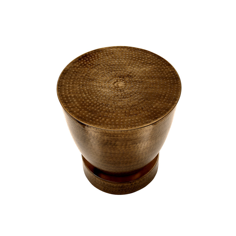 Abdiwahid Iron Top End Table, Copper