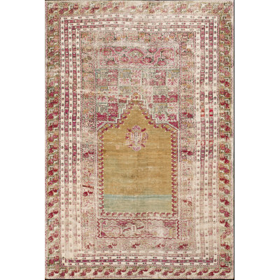 Antique Oushak -Ghoirdes Turkish Knotted Rug