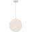  1-Light Indoor White 12" Globe Single Pendant with White Opal Glass Shade-11801668