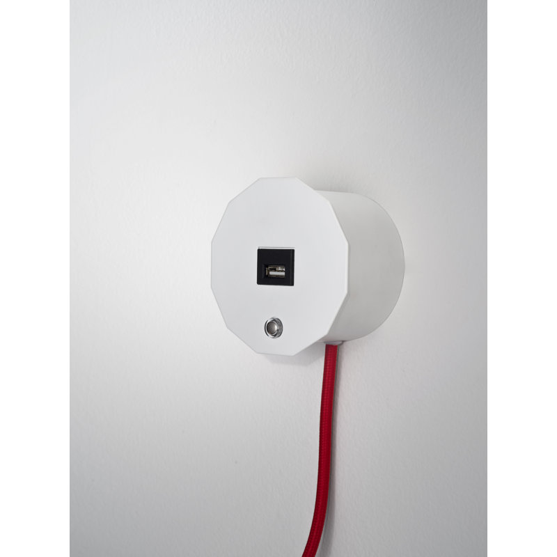 Soleiman Armed Sconce, Matt White