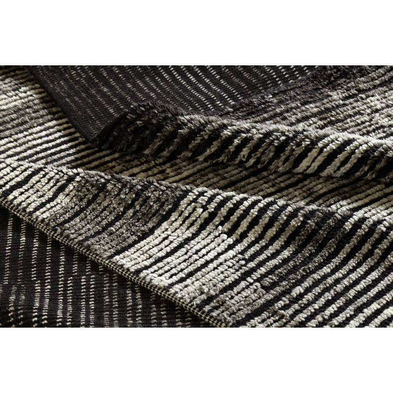 Vestige Hand Knotted Wool Area Rug in Gray/White/Neutral, Rectangle 10' x 14'