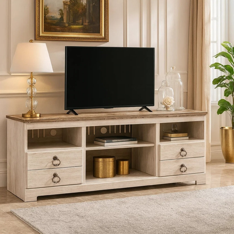 Meuble télé pour téléviseur de 75 po ou moins avec foyer inclus Fryman