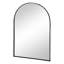Miroir arqué en métal noir, un excellent ajout au miroir de la chambre à coucher