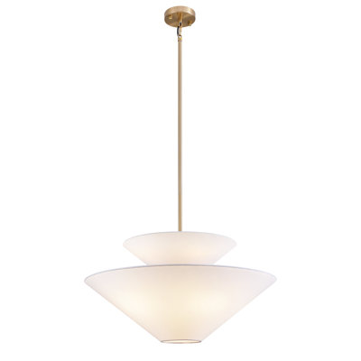 5-Light Dimmable Adjustable Height Tiered Chandelier