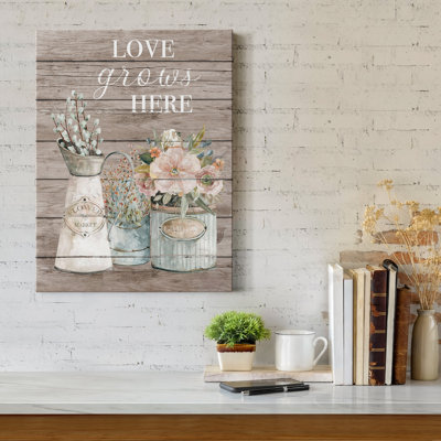 " Love Grows Here " Painting Print