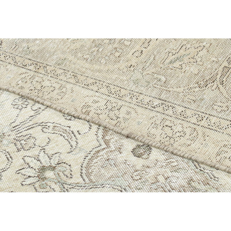 Distressed One-of-a-Kind 9'6X10'5 Hand Knotted Area Rug