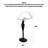 Contemporary Arch Sphere Human Sculpture Floor Light Decor