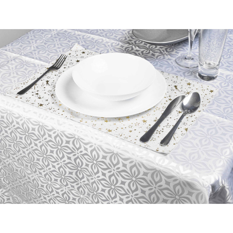 Apodaca Polyester No Pattern Rectangle Placemat, Gold