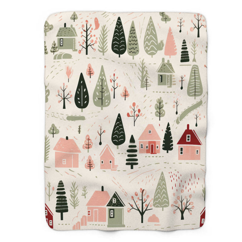 Rustic Snow - 1 pièce Sherpa Premium, Lit simple