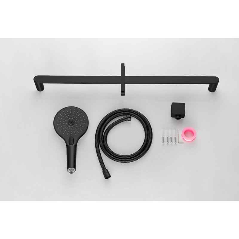 28-inch Slide Bar Handheld Shower With 59-inch Hose, Stainless Steel, Powerful Water Output For A Sanitary Hose And In Offers Stream Easy Cleaning Choices