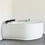 Porcher 1100mm x 1550mm Corner Whirlpool Acrylic Bathtub with Tap-26297266