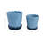 Saucer Planters Ceramic Scalloped Edge Design Modern Decorative Versatile Round Shape Durable Construction Set Of 2