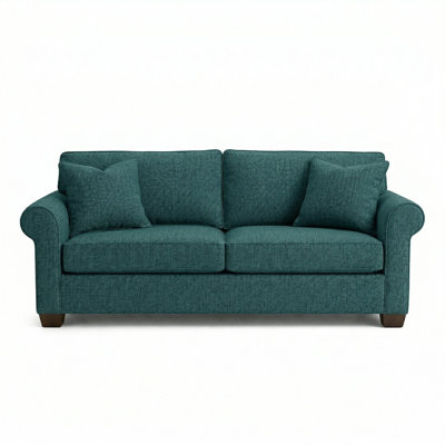 Irlanda Sofa – Made in USA, 5-Day Shipping, Custom Fabric Options, Classic Sofa Wholesale Sofa Furniture - Hepburn Teal Blue - Fabric