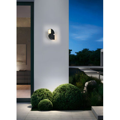Rogerio Matt Black 20.5cm H Integrated LED Outdoor Sconce