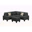 Canapé modulaire 6 pièces rembourré-1431881184