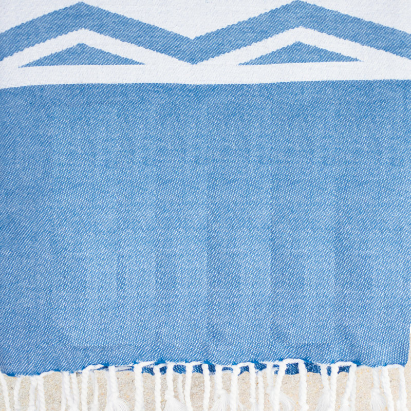 Turkish Cotton Ultra Light Beach Towel, Blue