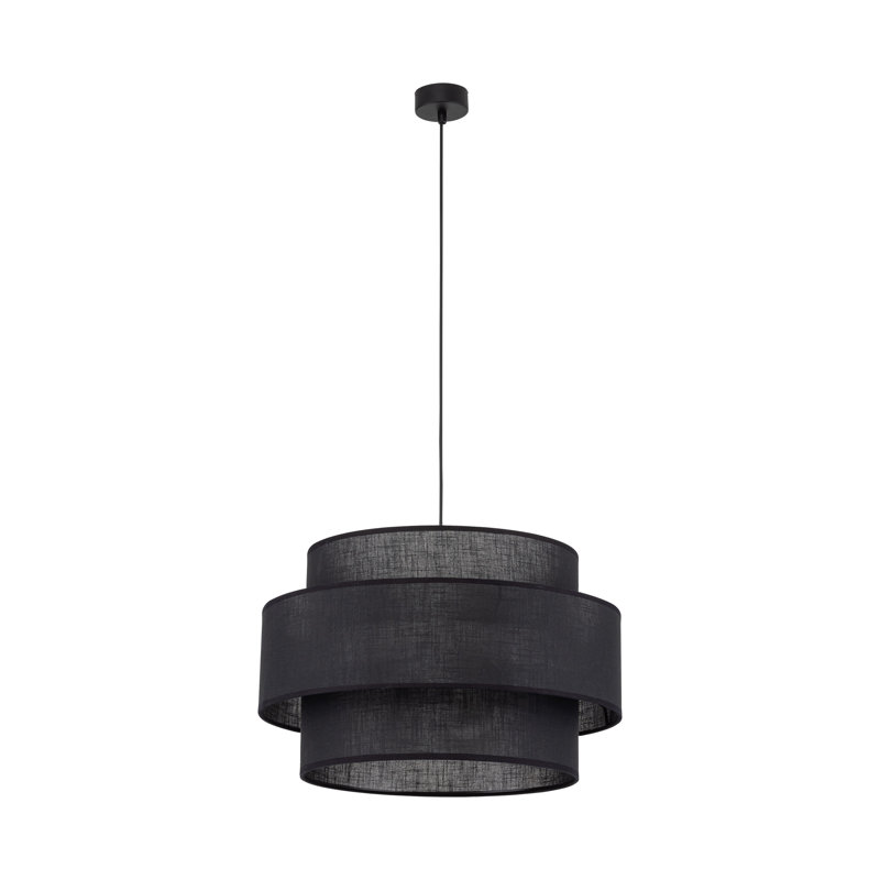 Calisto 3 - Light Stainless Steel Drum Pendant, Black