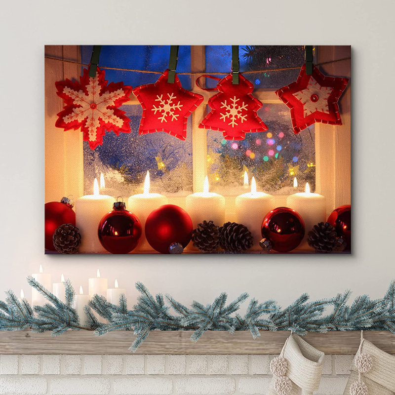 Célébration de Noël, impression, H 32 po x l 48 po, Toile tendue
