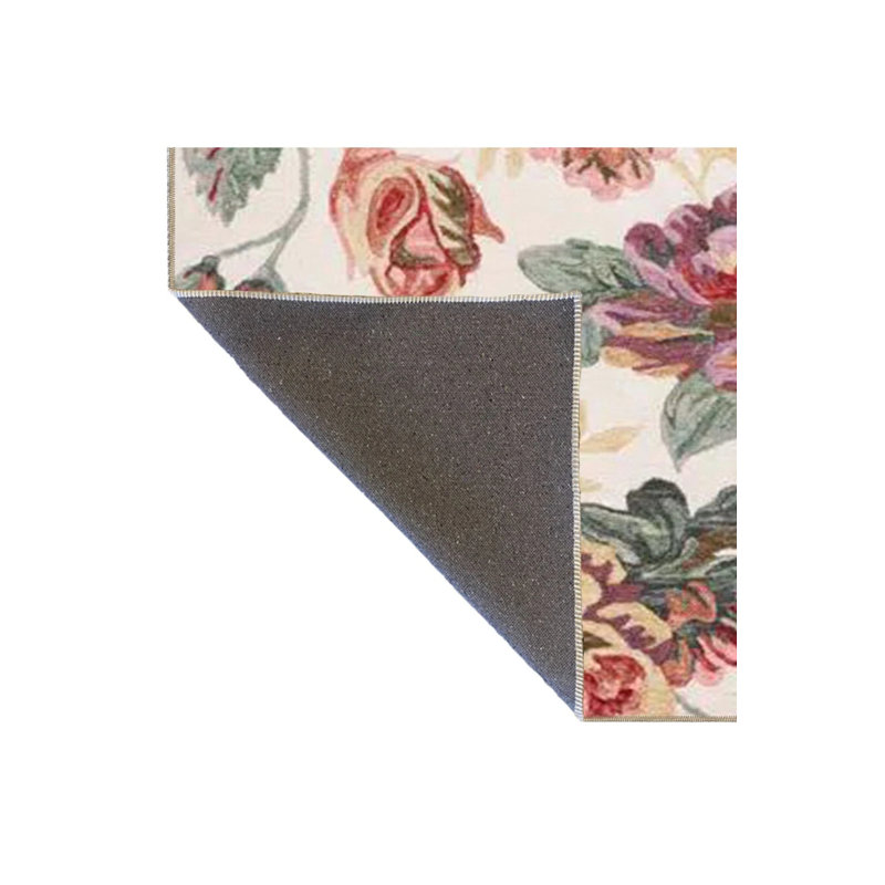 Tapis lavable tissé peint pastel, Tapis de couloir 2 pi 6 po x 6 pi 7 po
