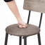 Tabouret de bar rond avec tablette, tabouret rembourré avec dossier, l 23,62 po x P 23,62 po x H 35,43 po-864924834-864924837