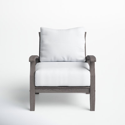 Astana 2-Piece Solid Teak Wood Outdoor Conversation Set with Cushions