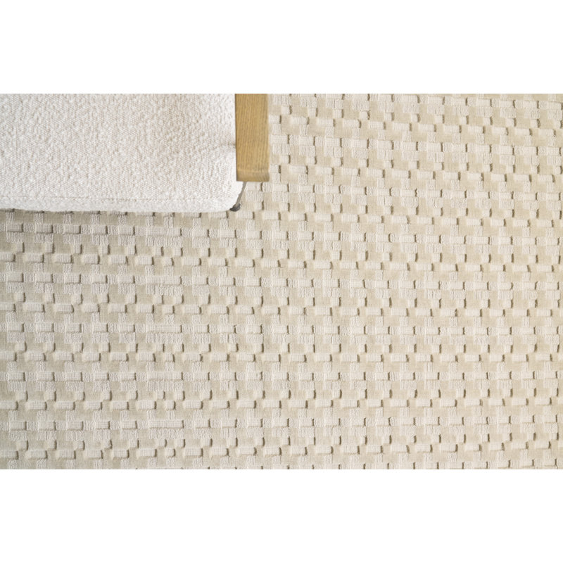 Monroe Wool Geometric Area Rug in Beige, Rectangle 8' x 10'