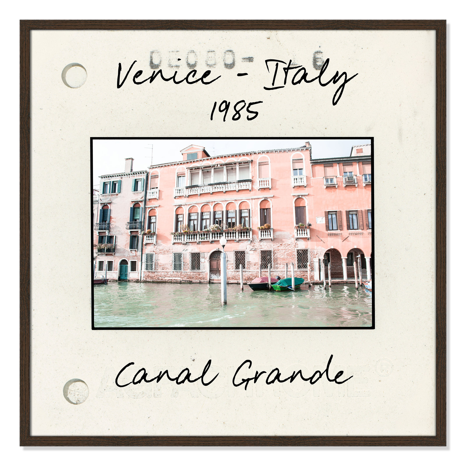 Ritona "Venice, Italy - Grand Canal" Print, Walnut Single Picture Framed Paper, 32" H x 32" W x 0.75" D