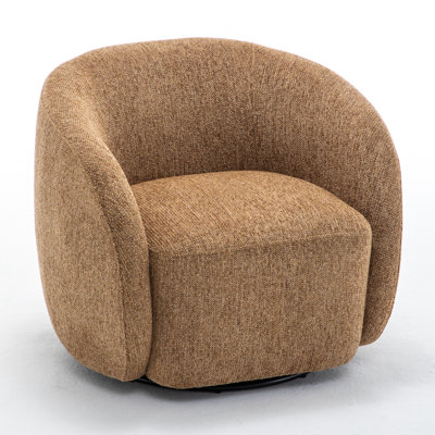 Aunna Upholstered Swivel Barrel Chair