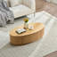 Table basse ovale de luxe moderne, pièce décorative élégante pour le salon-128968107